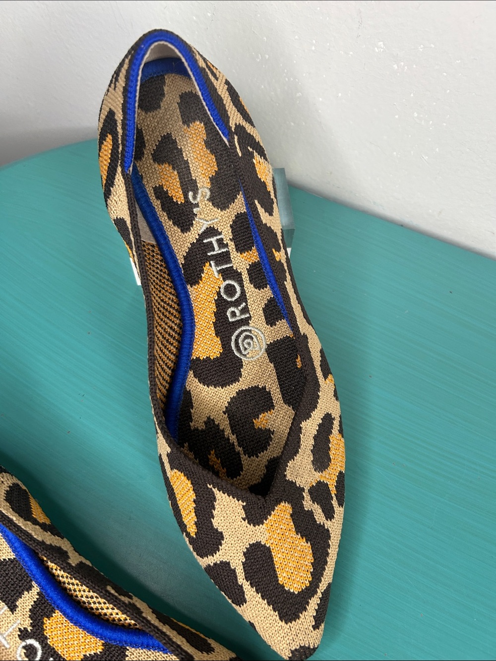 Rothy's The Point flats "Big Cat" Leopard Print - Retired - Picture 3 of 8